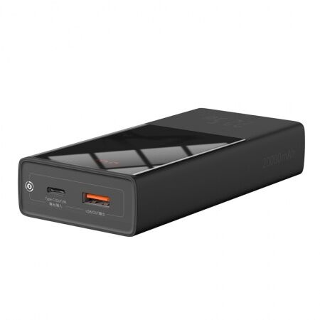 Портативный аккумулятор BASEUS Super mini digital Display PPMI02, 3A, 20000 мА⋅ч, черный, дисплей - 6