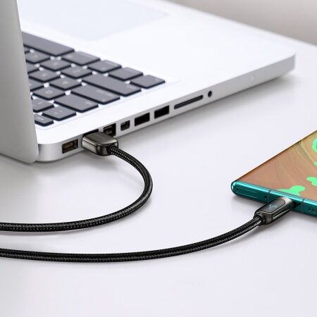 Кабель USB BASEUS Display Fast Charging, USB - Type-C, 5A, 2 м, черный - 8