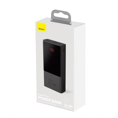 Портативный аккумулятор BASEUS Super mini digital Display PPMI02, 3A, 20000 мА⋅ч, черный, дисплей - 5