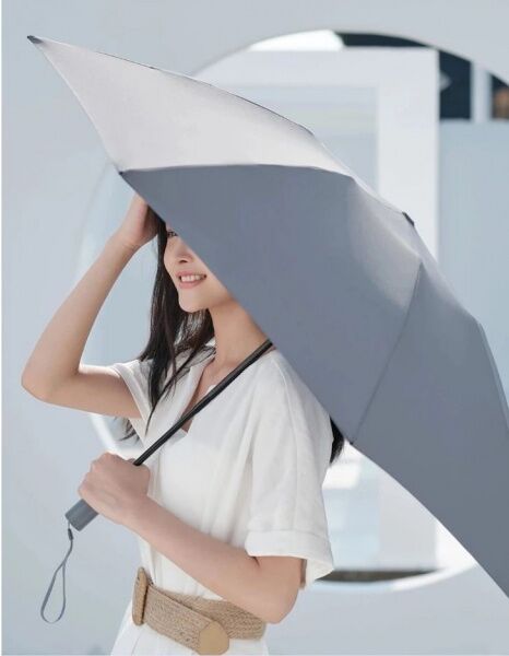 Зонт с светодиодным фонариком 90 Points Automatic Umbrella with LED Flashlight (Grey) - 5