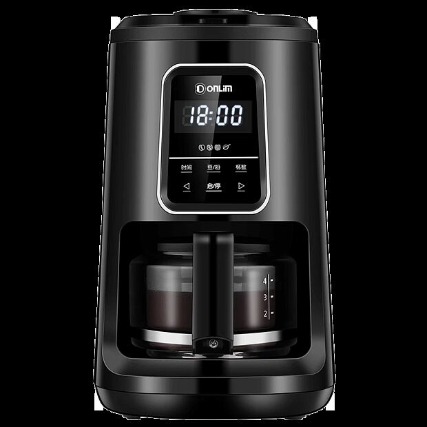 Капельная кофеварка с автомато мельницей Donlim DL-KF1061 (Black) - 1