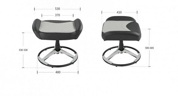 Игровое кресло DXRACER E-sports Lounge Chair Set (Grey/Серый) - 3