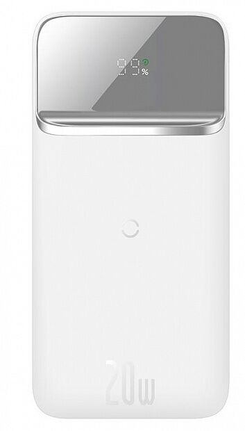 Портативный аккумулятор BASEUS Magnetic Wireless, 3A, 10000 мА⋅ч, белый, с беспроводной зарядкой - 1