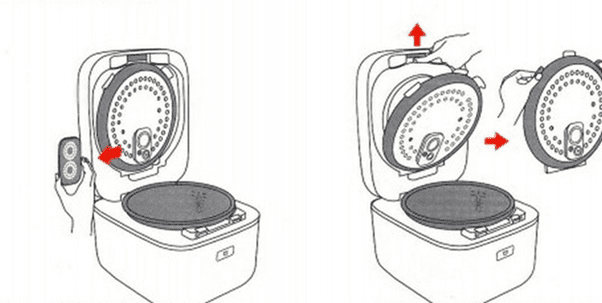 Инструкция по снятию крышки на рисоварке Ксиаоми