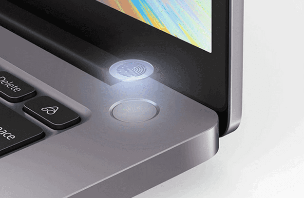 Сканер отпечатков пальцев на корпусе ноутбука Xiaomi RedmiBook Pro 15" 2021